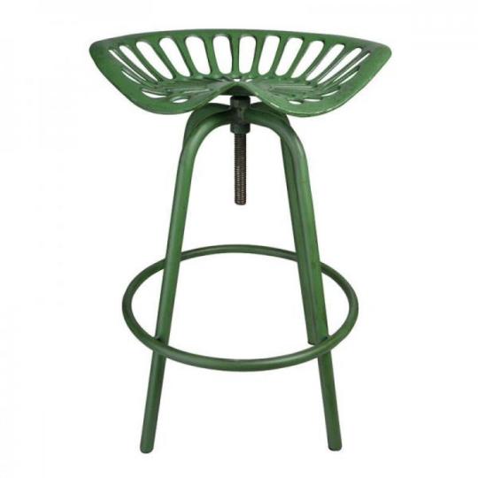 retro vintage traktorova stolicka zelena vidiecky styl zahradna stolicka barova stolicka barovy pult kaviaren jedalen kuchynsky pult.jpg